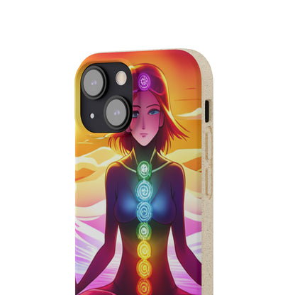 Biodegradable Phone Cases - Anime meditating woman