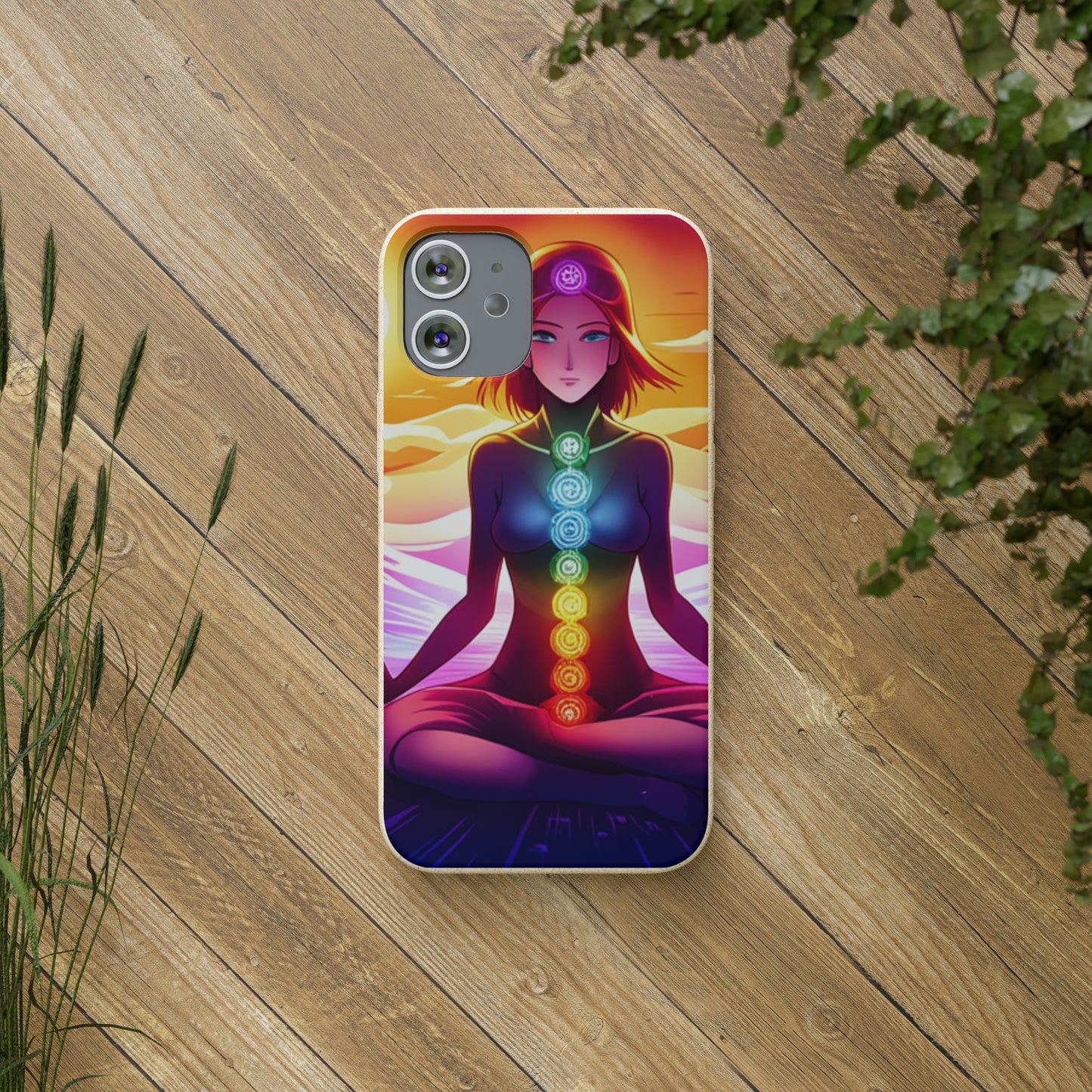 Biodegradable Phone Cases - Anime meditating woman