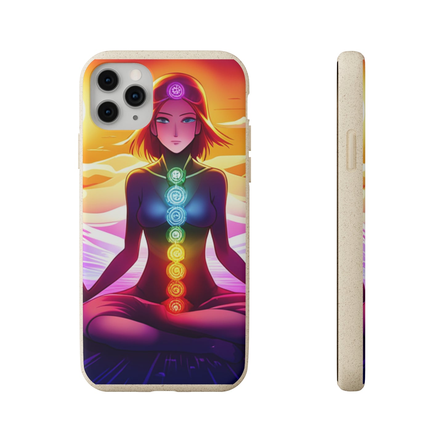 Biodegradable Phone Cases - Anime meditating woman