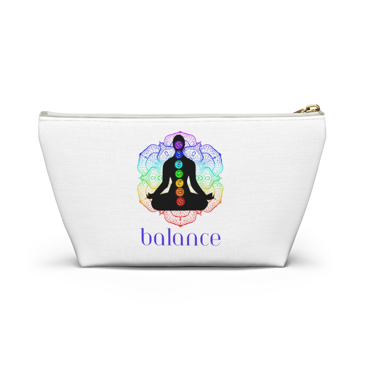 Accessory Pouch w T-bottom - Lotus Flower Chakra Figure