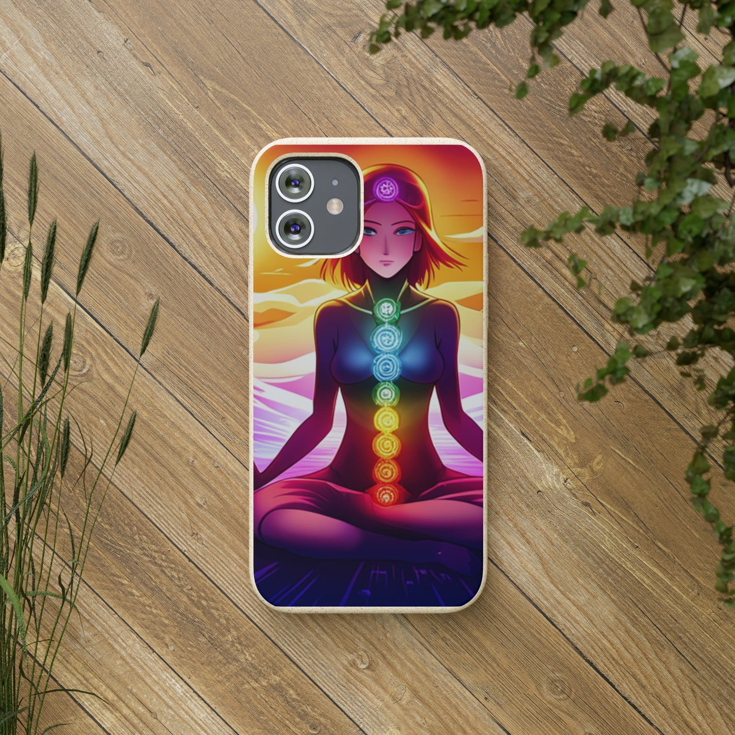 Biodegradable Phone Cases - Anime meditating woman