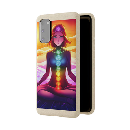 Biodegradable Phone Cases - Anime meditating woman