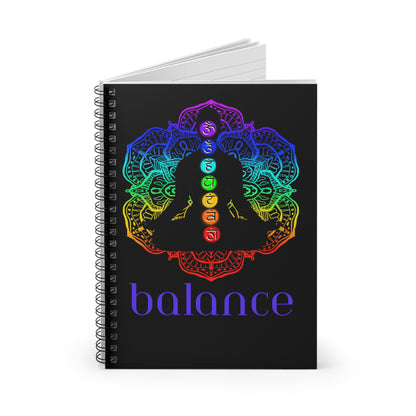Spiral Notebook - Ruled Line - Chakra Lotus - Balance