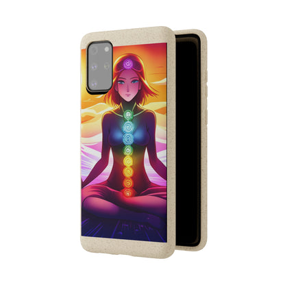 Biodegradable Phone Cases - Anime meditating woman