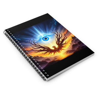 Spiral Notebook - Ruled Line - Mystic eye and winged beast