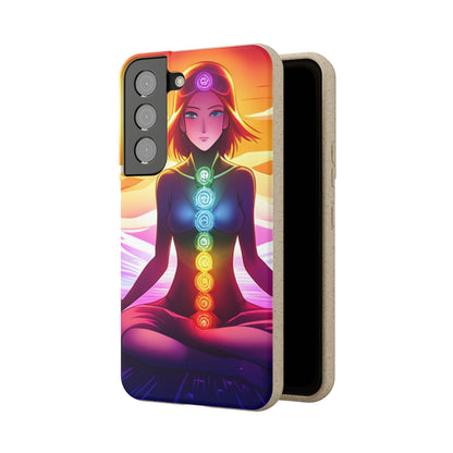 Biodegradable Phone Cases - Anime meditating woman