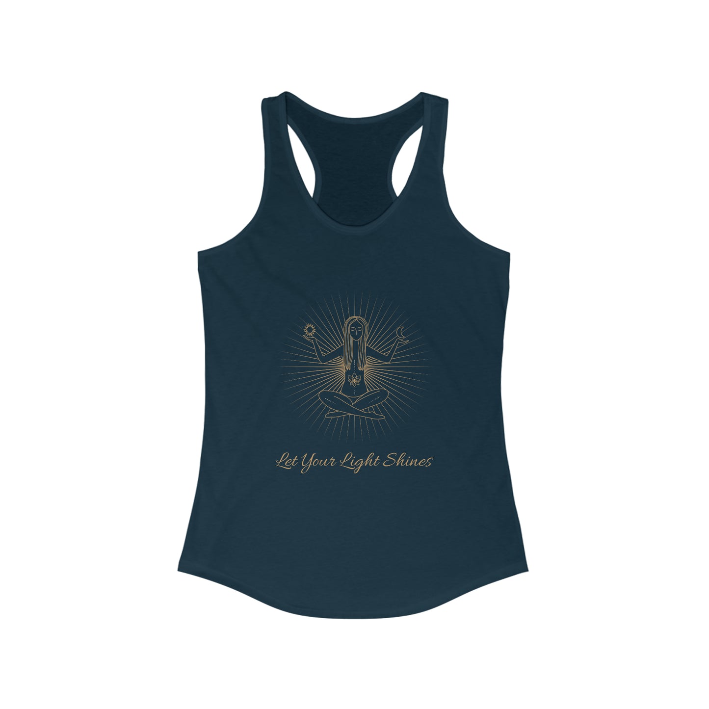 Women's Ideal Racerback Tank - Golden Girl - Let Your Light Shine