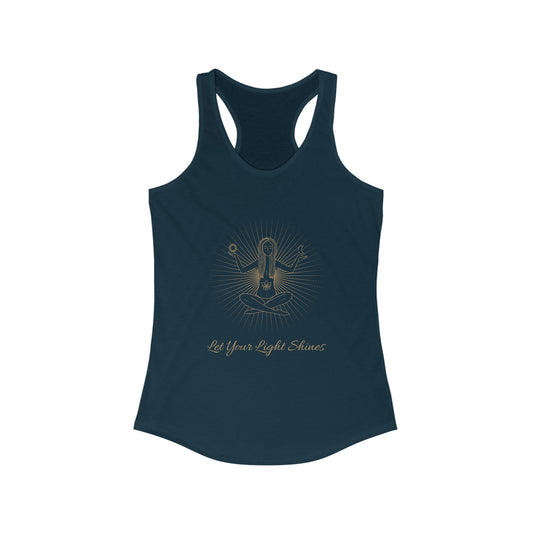 Women's Ideal Racerback Tank - Golden Girl - Let Your Light Shine