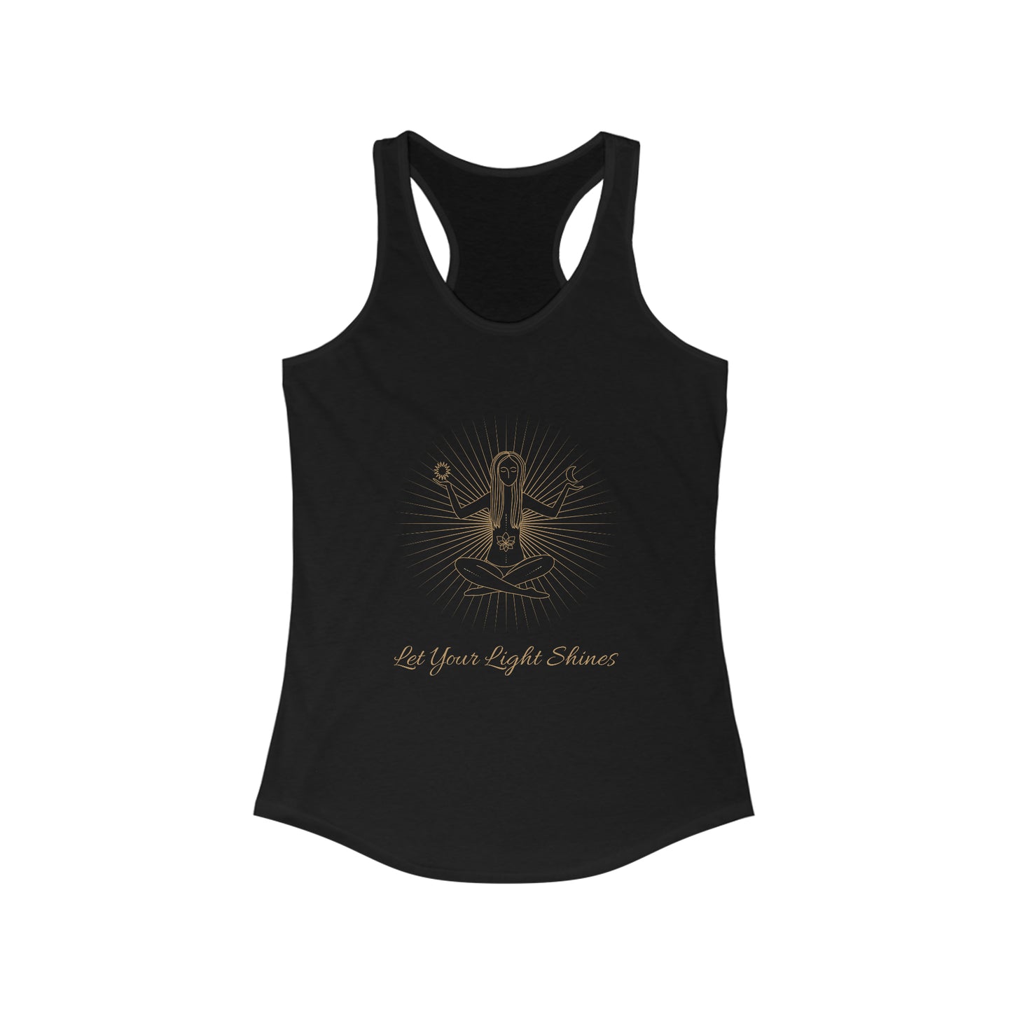 Women's Ideal Racerback Tank - Golden Girl - Let Your Light Shine