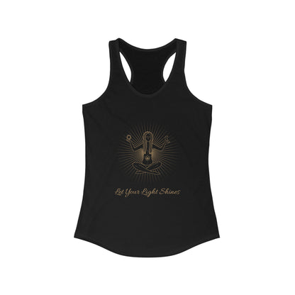 Women's Ideal Racerback Tank - Golden Girl - Let Your Light Shine