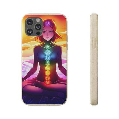 Biodegradable Phone Cases - Anime meditating woman
