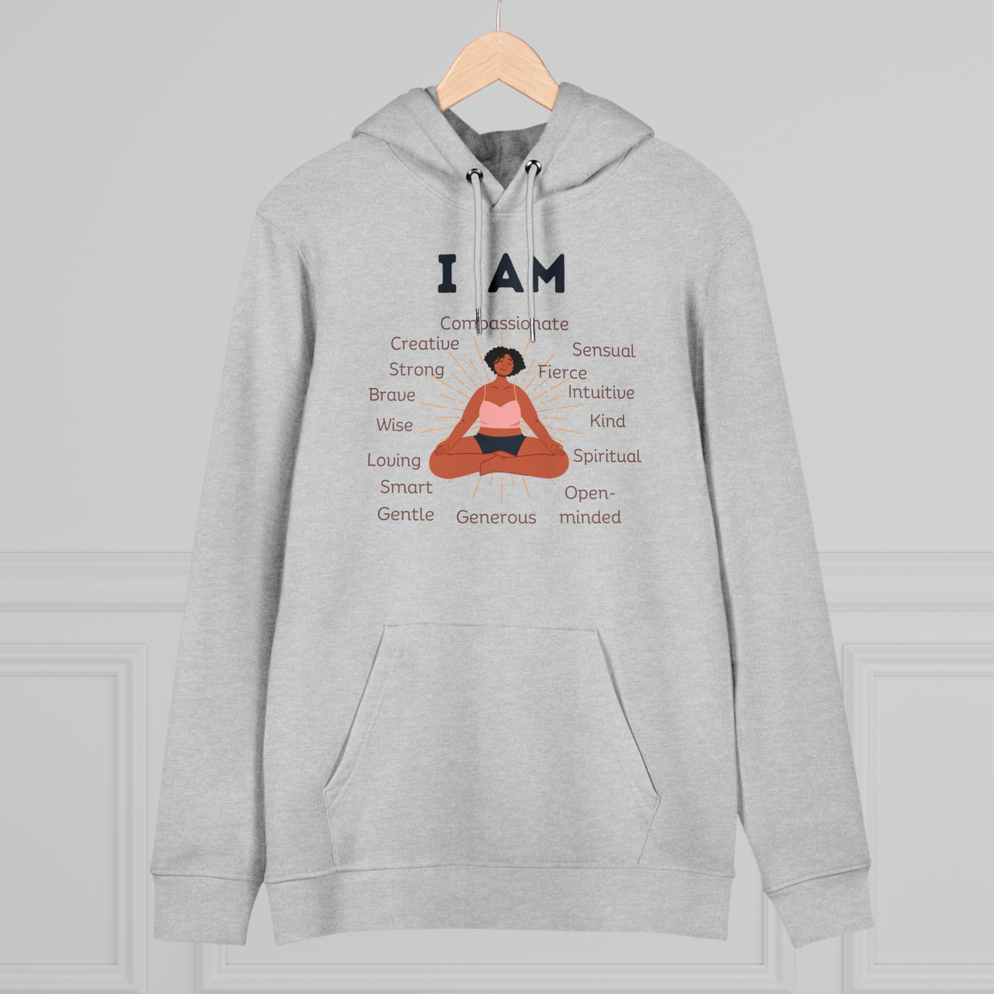 Eco-friendly Unisex Cruiser Hoodie - I am - black woman