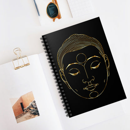 Spiral Notebook - Ruled Line - Golden Buddha