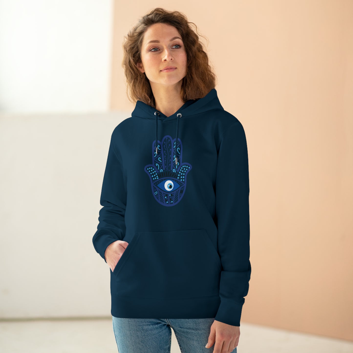 Eco-friendly Unisex Cruiser Hoodie - Hamsa hand of hope