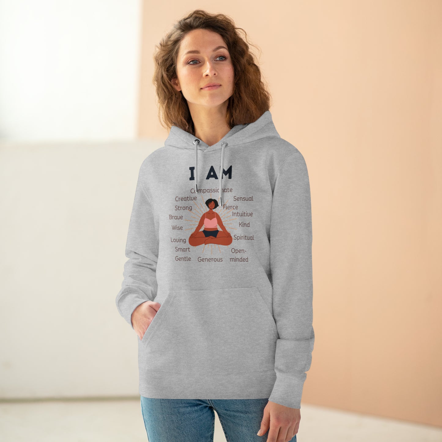 Eco-friendly Unisex Cruiser Hoodie - I am - black woman