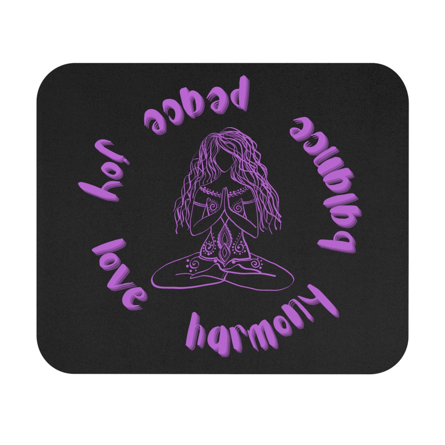 Mouse Pad (Rectangle) - Peace Joy Love