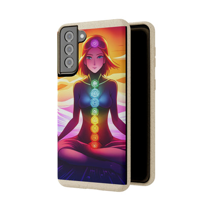 Biodegradable Phone Cases - Anime meditating woman