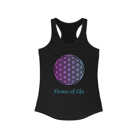 Women's Ideal Racerback Tank - Sacred Geometry - Flower of Life