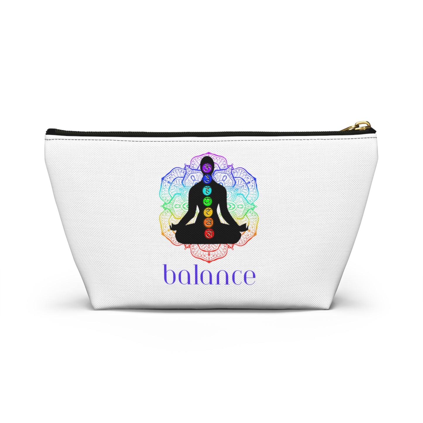 Accessory Pouch w T-bottom - Lotus Flower Chakra Figure
