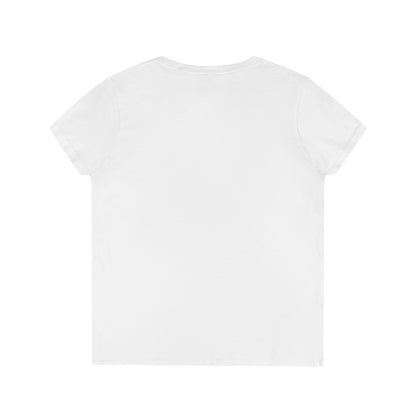 Ladies' V-Neck T-Shirt Slim Fit - I Am woman (brown)