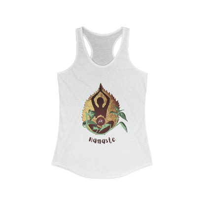 Women's Ideal Racerback Tank - Meditation pose - namaste