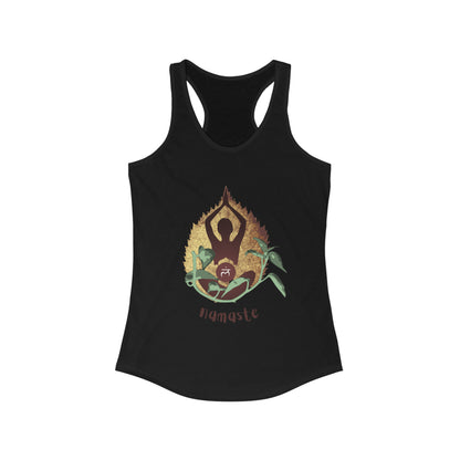 Women's Ideal Racerback Tank - Meditation pose - namaste