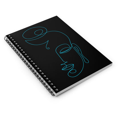 Spiral Notebook - Ruled Line - Buddha outline