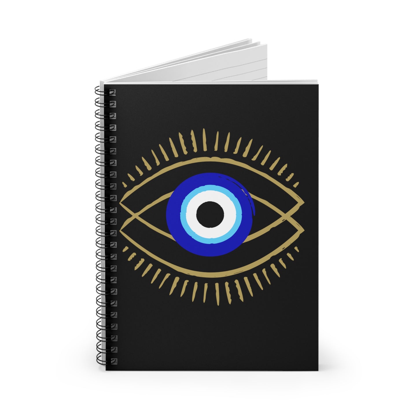 Spiral Notebook - Ruled Line - Evil Eye Protection Symbol
