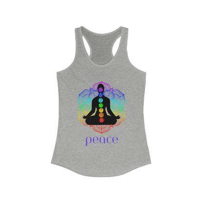 Women's Ideal Racerback Tank - Lotus Chakra - Peace