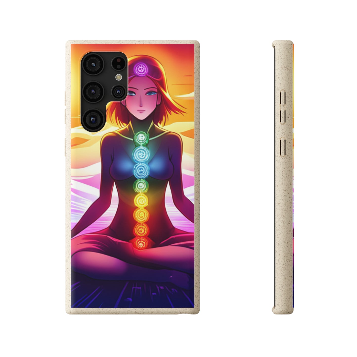 Biodegradable Phone Cases - Anime meditating woman