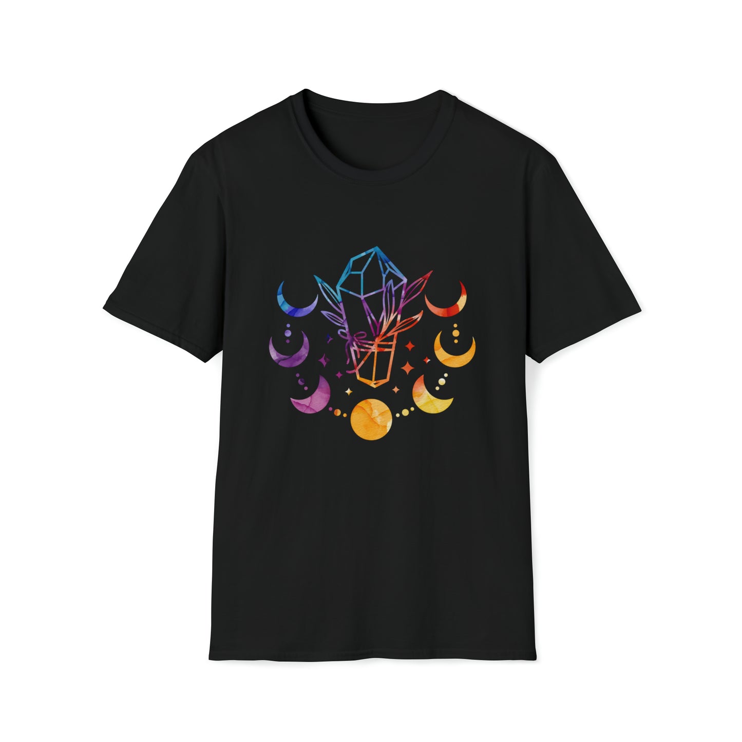 T-Shirt - Moon Phases with Crystals