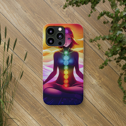 Biodegradable Phone Cases - Anime meditating woman