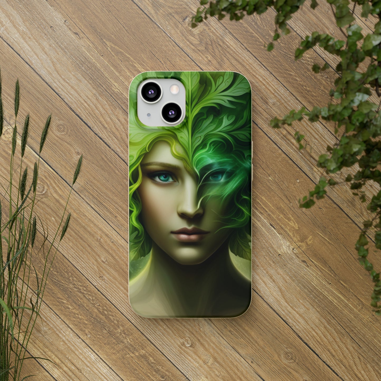 Biodegradable Phone Cases - Green Woman - Spring - Rebirth